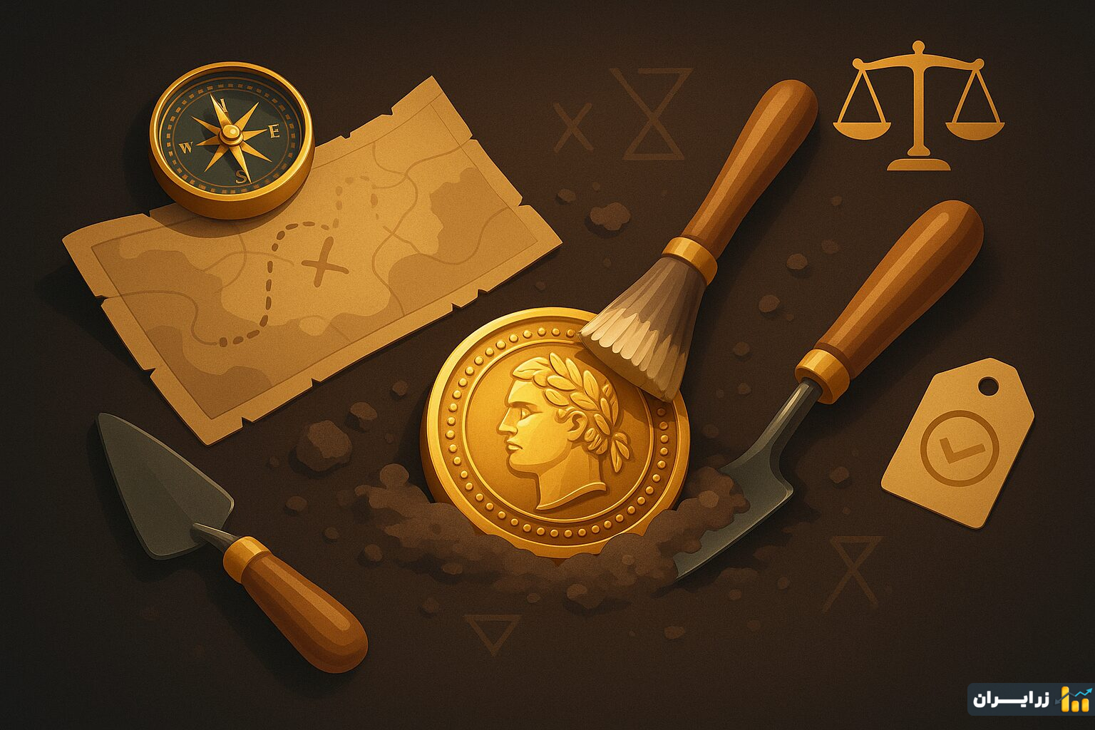 گنج‌یابی، طلای عتیقه و اسرار نشانه‌ها: راهنمای کامل (و قانونی) کاوشگران تاریخ